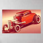 Old school 1934 Hot rod  vintage colours Posters