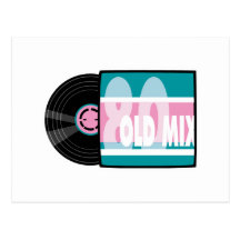 old school 80s record postcards