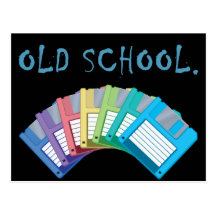 old school floppy discs post cards