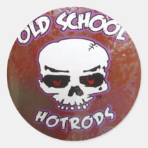 Old School Hot Rods Stickers