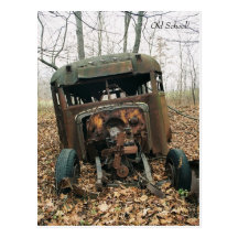 Old School!-School Bus Postcard