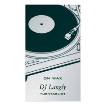 Old School Turntable Business Card Template