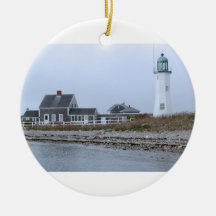 Old Scituate Lighthouse Massachusetts Christmas Tree Ornaments