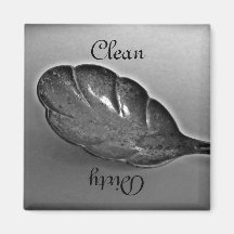 Old spoon clean or dirty dishwasher magnet