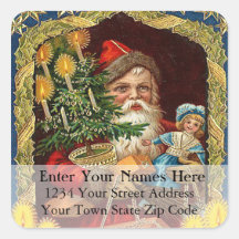 Old St Nick Vintage Address Label Stickers