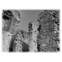 Old Stone Walls and Sky. Photo Cutout