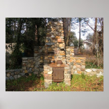 Old Stove & Chimney Print