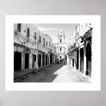 Old Street in Tripoli (B&W) Print