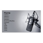 old studio microphone business cards