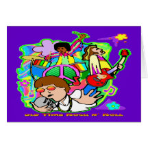 Old Time Rock N' Roll Greeting Card