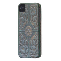 Old Tooled Leather Relic Case-Mate iPhone 4 Case