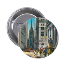 Old Trinity & Wall Street, New York buttons