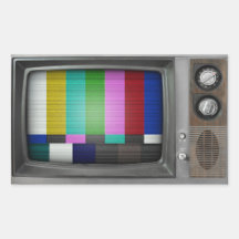 Old TV Rectangular Sticker