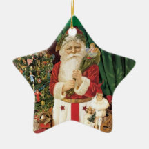 Old Tyme Santa Christmas Ornaments