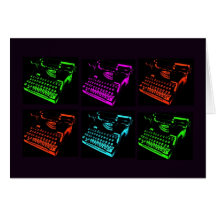Old Typewriter Collage Card