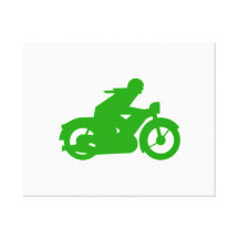 Old Vintage Motorcycle Stretched Canvas Print