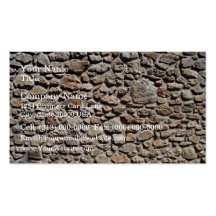 Old Vintage Stone Wall With Different Size Of Ston Business Card
