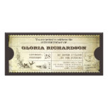 old vintage ticket birthday invitations