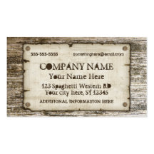 Old West Vintage Business Cards