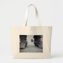 old western boot(Black&White photo) Bag
