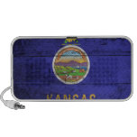 Old Wood Kansas Flag; iPod Speaker