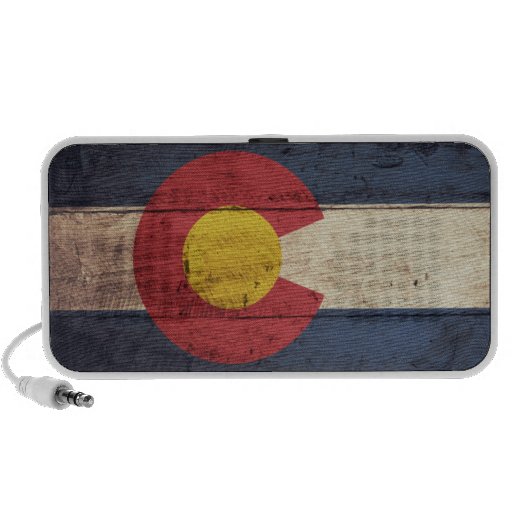 Old Wooden Colorado Flag Mini Speaker