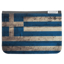 Old Wooden Greece Flag; Case For The Kindle