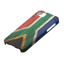 Old Wooden South Africa Flag iPhone 5 Cases