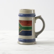 Old Wooden South Africa Flag Mugs