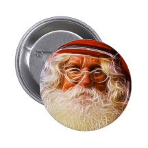 Old World Father Christmas Santa Claus Portrait Buttons