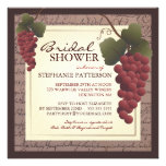Old World Grapevine Wine Bridal Shower Invitation