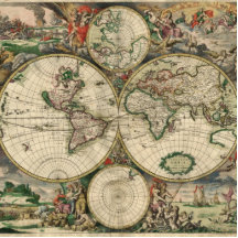 Old world map acrylic cut outs