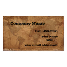 Old World Map Business Card Template