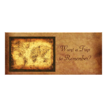 Old World Map Invitation Cards