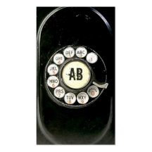 Old worn bakelite phone rotary dial Call me Business Card Templates