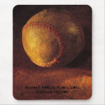 Old Worn Baseball Sports Mouse Pad