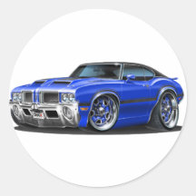 Olds Cutlass 442 Blue Car Sticker
