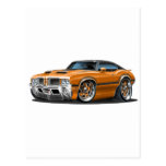 Olds Cutlass 442 Orange Car Postcard