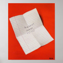 Oldschool Love Note Posters