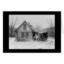 Oldsmobile Log Cabin 1920 Greeting Card
