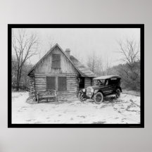 Oldsmobile Log Cabin 1920 Poster