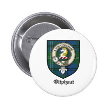 Oliphant Clan Crest Badge Tartan Buttons
