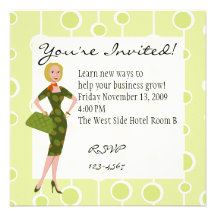 Olive Dress Personalized Invitations