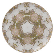 olive green leaf scroll No. 59 Dinner Plates