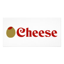 Olive (I Love) Cheese Personalized Photo Card