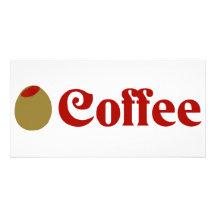 Olive (I Love) Coffee Customised Photo Card
