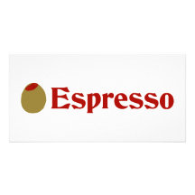 Olive (I Love) Espresso Photo Card Template
