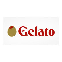 Olive (I Love) Gelato Personalized Photo Card