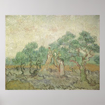Olive Picking by van Gogh, Vintage Impressionism Print