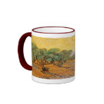 Olive Trees Yellow Sky Sun, van Gogh, Vintage Art Mugs